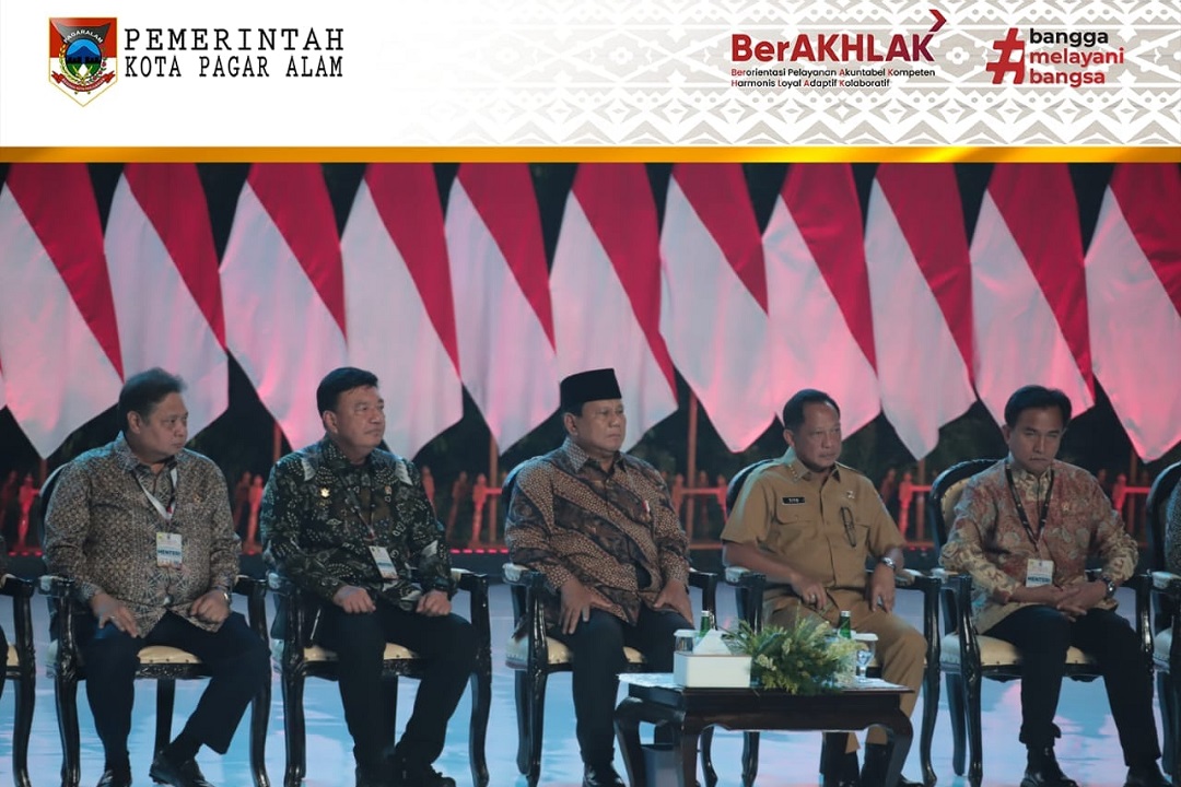 Kota Pagar Alam menghadiri Rapat Koordinasi Nasional Penyelenggaraan Pemerintahan Daerah Tahun 2024 di Sentul International Convention